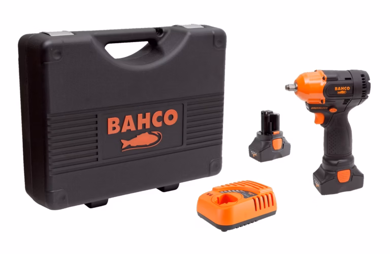 Bahco akulöökmutrikeeraja 3/8″ komplekt (2 akut + laadija), 14.4V harjavaba, max 392Nm