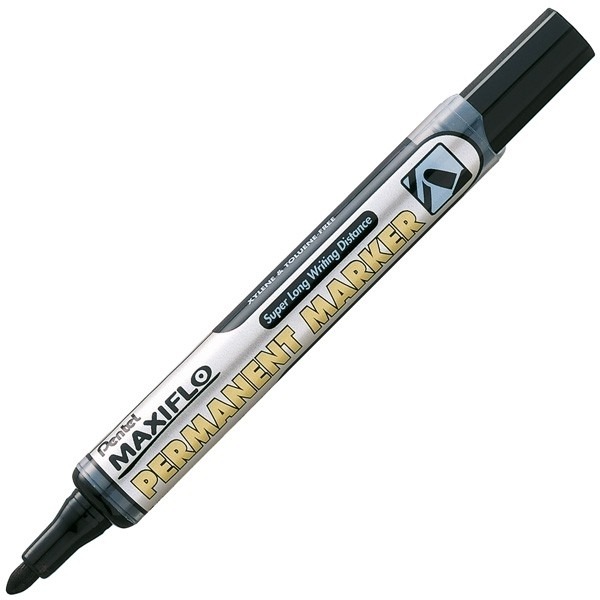 Permanentne marker Pentel NLF50 ümar ots/pumbaga, must