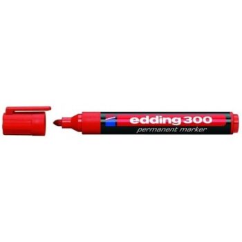 Permanentne marker Edding 300 A8 punane, 1,5-3mm