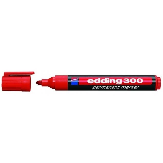 Permanentne marker Edding 300 A8 punane, 1,5-3mm