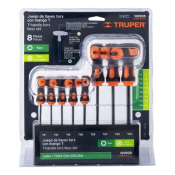 TORX võtmekomplekt T-kujulise käepidemega T9-T40, 8 tk Truper®