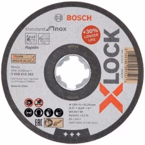 Lõikeketas 125x1x22.23mm, Standard INOX, X-LOCK Bosch
