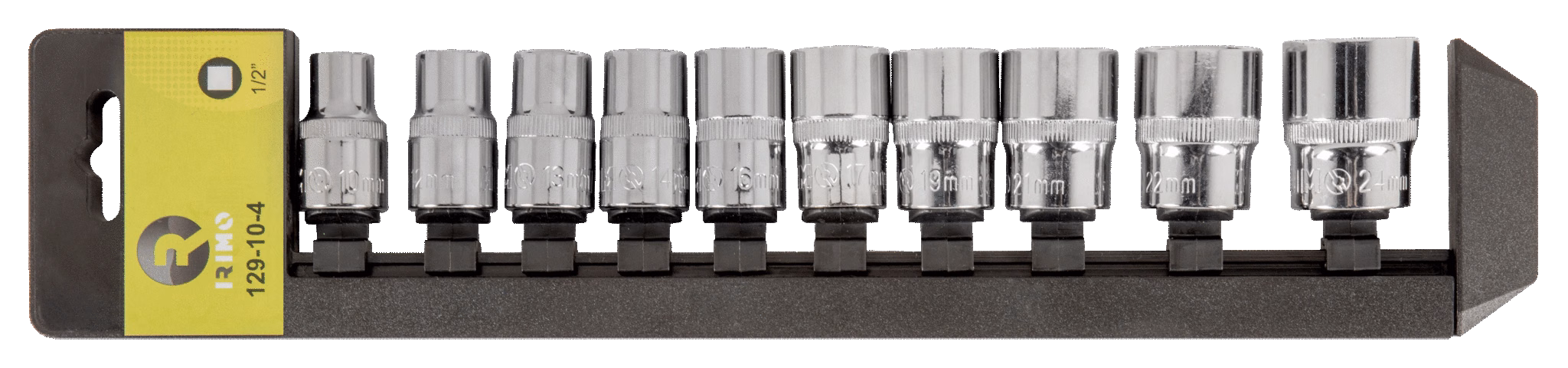 Kuuskant padrunvõtmete komplekt Irimo 10 osa 10-24mm 1/2" - Pilt 3