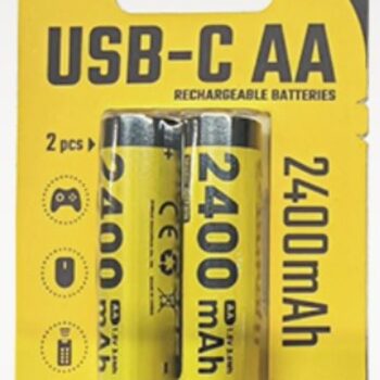 Nitecore NH2400 2400 mAh USB-C laetavad AA akud (2 tk komplektis)
