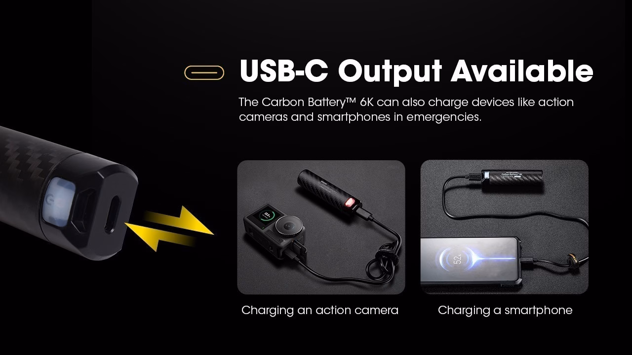 Nitecore Carbon Battery 6K ,USB-C 6000mAh akupank. - Pilt 15