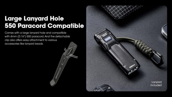 Taskulamp Nitecore EDC23 2500lm, valgusvihk max 230 meetrit. USB-C laetav, eriti õhuke. - Image 18