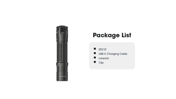 Taskulamp Nitecore EDC31 3500lm, valgusvihu ulatus kuni 380m. USB-C laetav. - Image 24