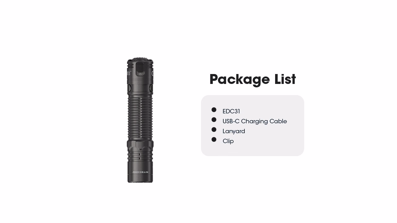 Taskulamp Nitecore EDC31 3500lm, valgusvihu ulatus kuni 380m. USB-C laetav. - Pilt 24