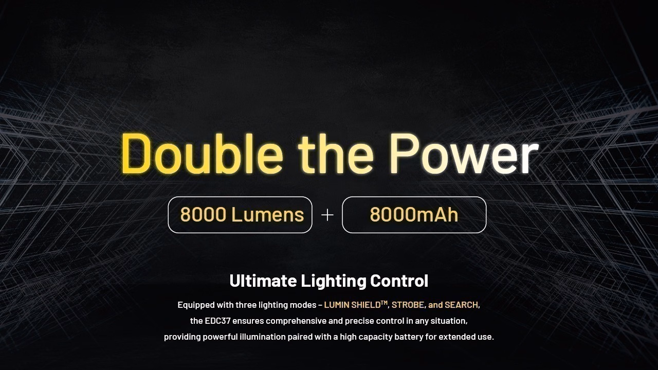 Taskulamp Nitecore EDC37 8000lm, valgusvihu ulatus 420m. USB-C laetav. - Pilt 12