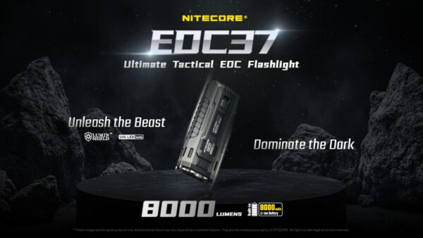 Taskulamp Nitecore EDC37 8000lm, valgusvihu ulatus 420m. USB-C laetav. - Image 4