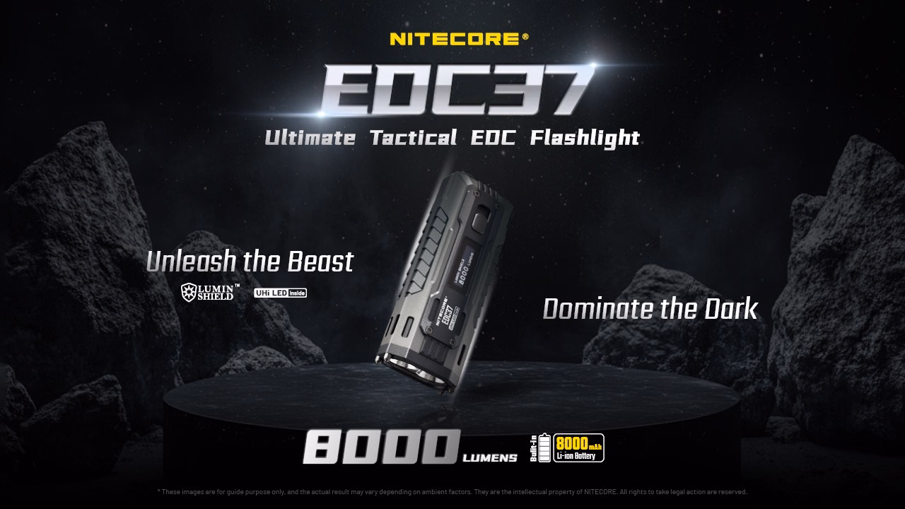 Taskulamp Nitecore EDC37 8000lm, valgusvihu ulatus 420m. USB-C laetav. - Pilt 4