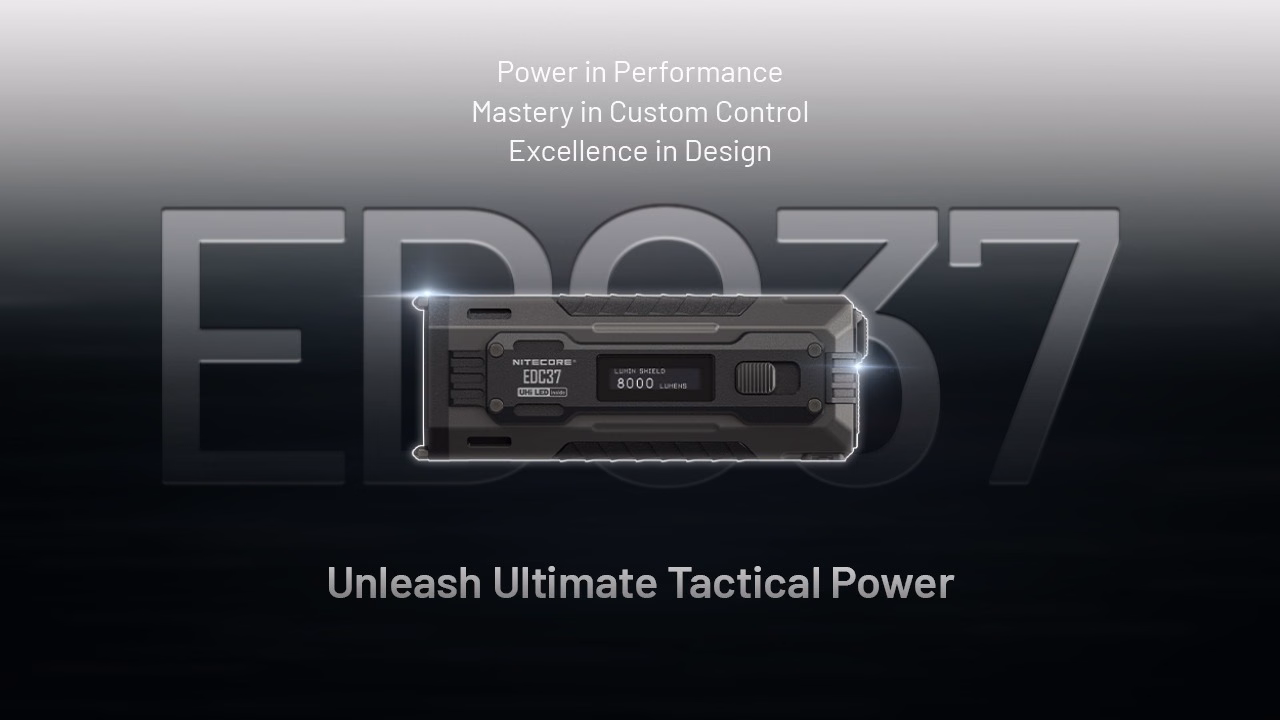 Taskulamp Nitecore EDC37 8000lm, valgusvihu ulatus 420m. USB-C laetav. - Pilt 7