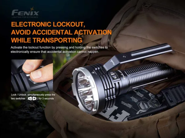 Taskulamp FENIX LR80R LED, 18000 lum, valgusvihu ulatus kuni 1130m, laetav USB-C ga. - Image 12