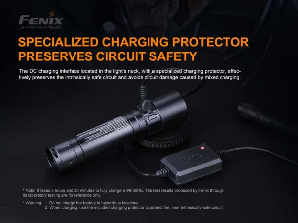 Taskulamp WF30RE IECEx ATEX CSA äärmuslikesse oludesse. LED, 280 lum, valgusvihu ulatus kuni 170m, laetav USB-C ga. - Image 11