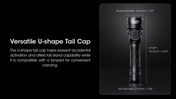 Taskulamp Nitecore MH25 Pro. 3300lm valgusvihu ulatus kuni 705m. Laetav USB-Cga. IP68. - Image 18