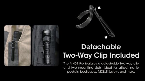 Taskulamp Nitecore MH25 Pro. 3300lm valgusvihu ulatus kuni 705m. Laetav USB-Cga. IP68. - Image 19