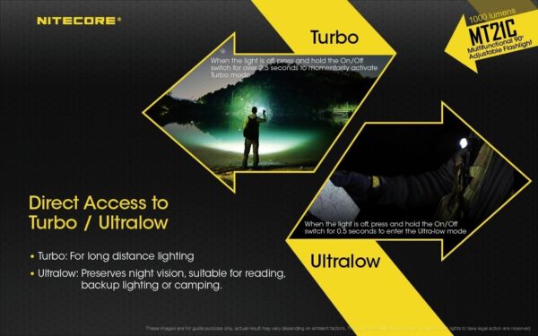 Taskulamp Nitecore MT21C 1000lm, valgusvihu ulatus kuni 184m. Reguleeritava nurgaga. IPX8. - Image 13