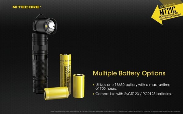 Taskulamp Nitecore MT21C 1000lm, valgusvihu ulatus kuni 184m. Reguleeritava nurgaga. IPX8. - Image 15