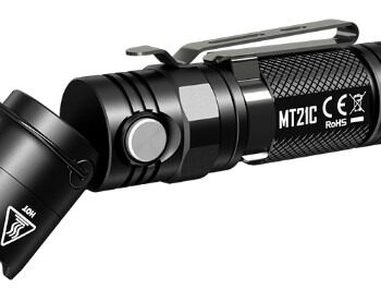 Taskulamp Nitecore MT21C 1000lm, valgusvihu ulatus kuni 184m. Reguleeritava nurgaga. IPX8.