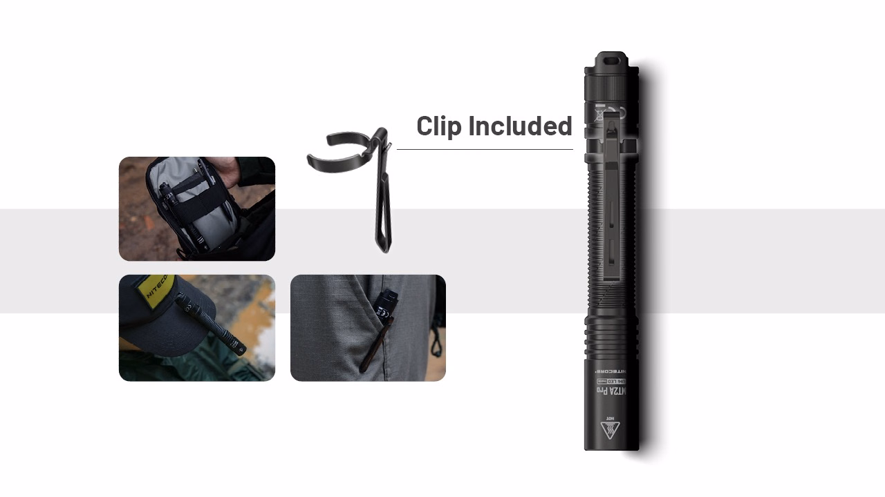 Taskulamp Nitecore MT2A Pro 1000lm, valgusvihu ulatus kuni 255m. LED laetav taskulamp.IP68. - Pilt 15