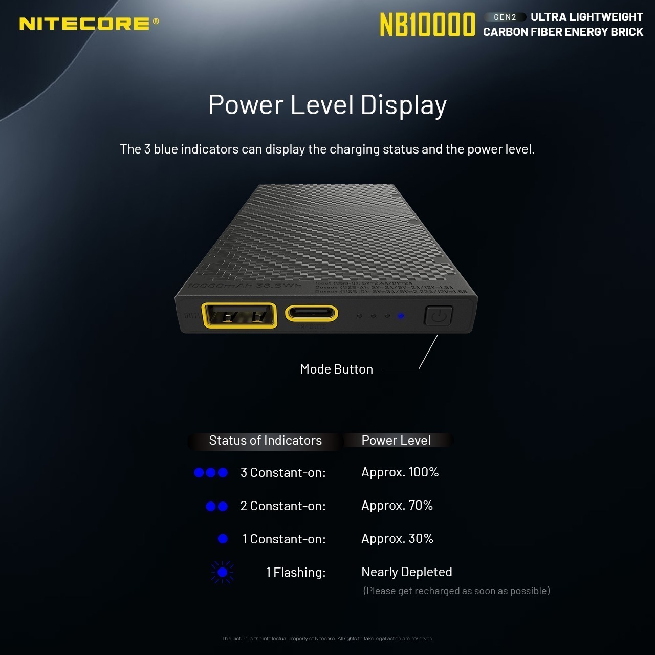 Akupank Nitecore NB10000 Gen 2 kiirlaadimisega. USB/USB-C topeltpordiga 10000mAh akupank. - Image 14