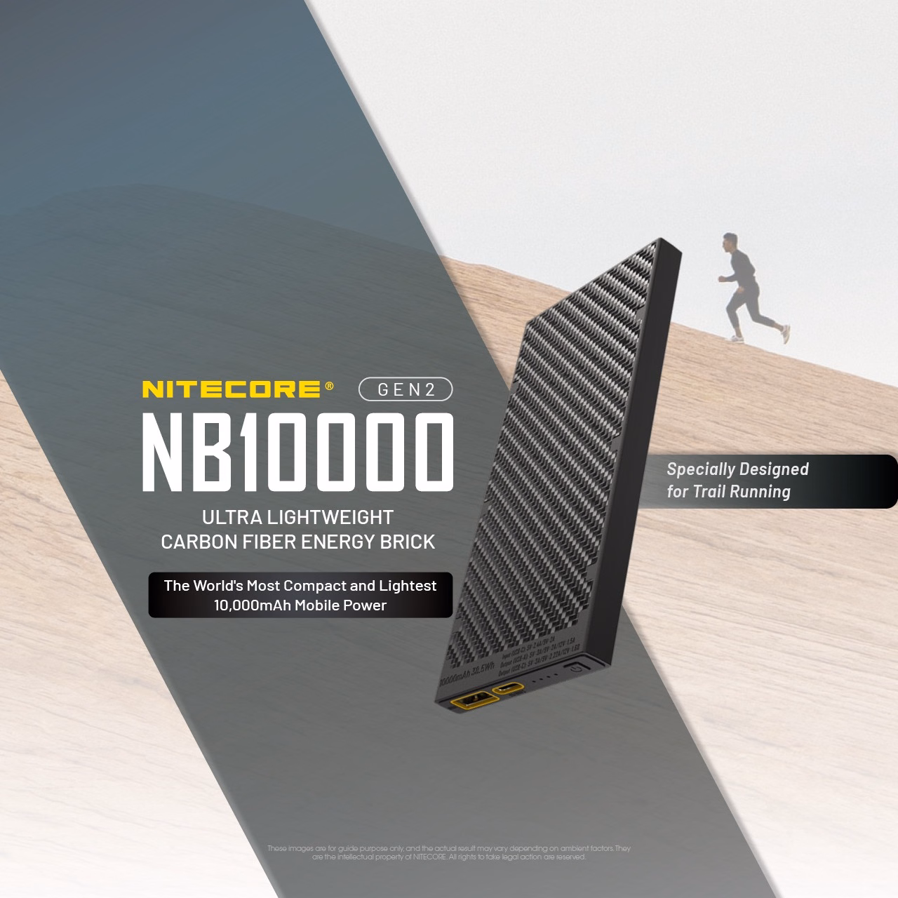 Akupank Nitecore NB10000 Gen 2 kiirlaadimisega. USB/USB-C topeltpordiga 10000mAh akupank. - Pilt 4