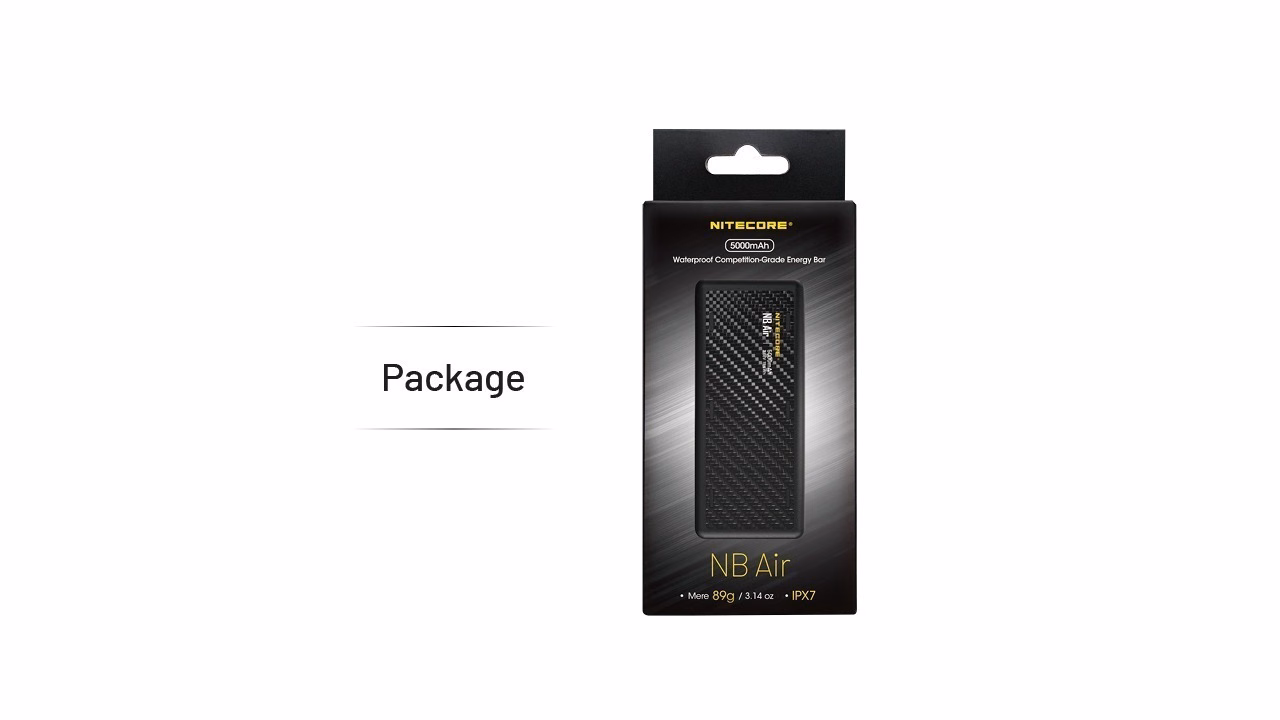 Akupank Nitecore NB Air Ultra Lightweight Slim, USB-Cga laetav, 5000mAh. - Pilt 20