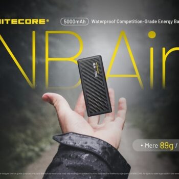 Akupank Nitecore NB Air Ultra Lightweight Slim, USB-Cga laetav, 5000mAh.