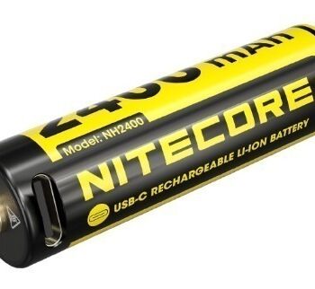 Aku Nitecore NH2400 2400 mAh. USB-C laetavad AA akud (2 tk komplektis).