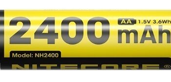 Aku Nitecore NH2400 2400 mAh. USB-C laetavad AA akud (2 tk komplektis).