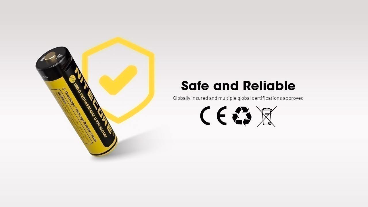 Aku Nitecore NH2400 2400 mAh. USB-C laetavad AA akud (4 tk komplektis). - Pilt 11
