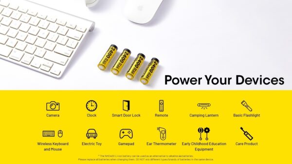 Aku Nitecore NH2400 2400 mAh. USB-C laetav AA aku (1 tk). - Image 5