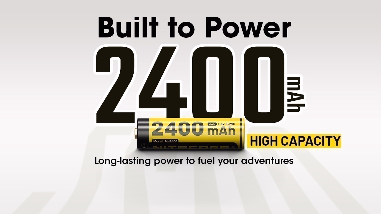 Aku Nitecore NH2400 2400 mAh. USB-C laetavad AA akud (4 tk komplektis). - Pilt 6