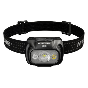 Pealamp Nitecore NU33, valge ja punase valgusega. 700lm, valgusvihu ulatus kuni 135m. LED laetav. IP66.