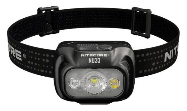 Pealamp Nitecore NU33, valge ja punase valgusega. 700lm, valgusvihu ulatus kuni 135m. LED laetav. IP66.