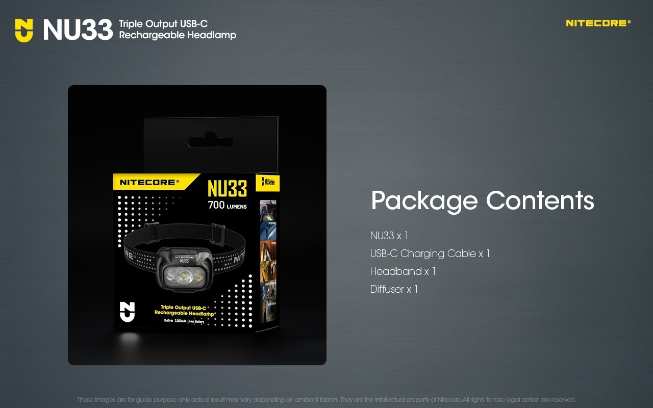 Pealamp Nitecore NU33, valge ja punase valgusega. 700lm, valgusvihu ulatus kuni 135m. LED laetav. IP66. - Image 25