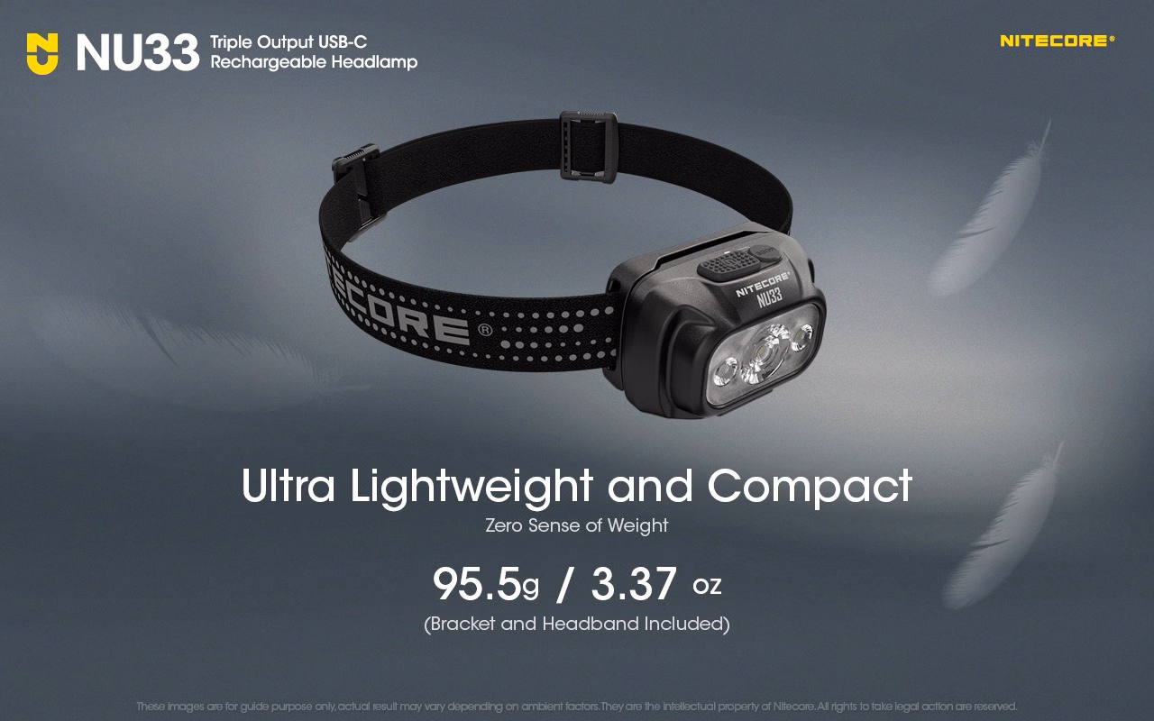 Pealamp Nitecore NU33, valge ja punase valgusega. 700lm, valgusvihu ulatus kuni 135m. LED laetav. IP66. - Pilt 9