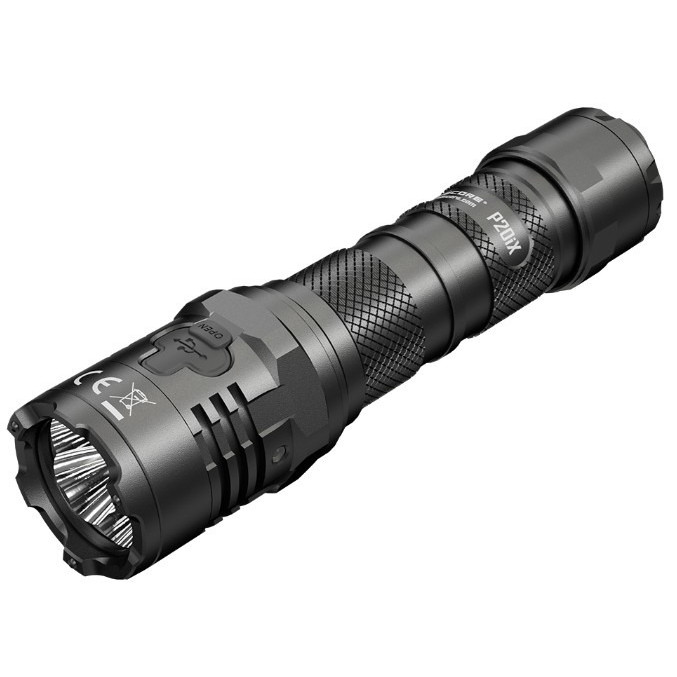 Taskulamp taktikaline Nitecore P20iX 4000lm, valgusvihu ulatus 221m. USB-C laetav. IP68.