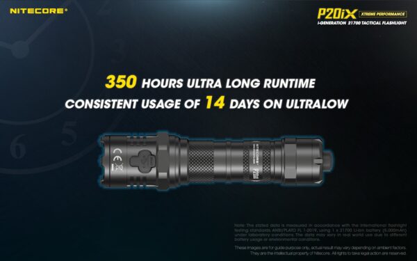 Taskulamp taktikaline Nitecore P20iX 4000lm, valgusvihu ulatus 221m. USB-C laetav. IP68. - Image 19