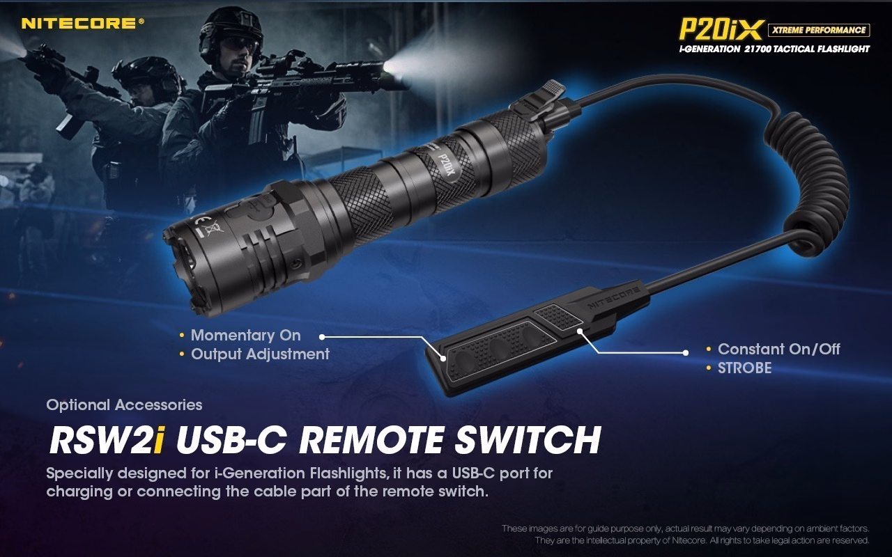 Taskulamp taktikaline Nitecore P20iX 4000lm, valgusvihu ulatus 221m. USB-C laetav. IP68. - Pilt 28