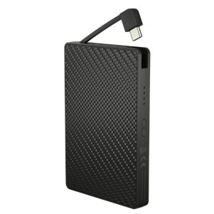 Akupank Nitecore Pocket 10000mAh, akupank sisseehitatud USB-C kaabliga.