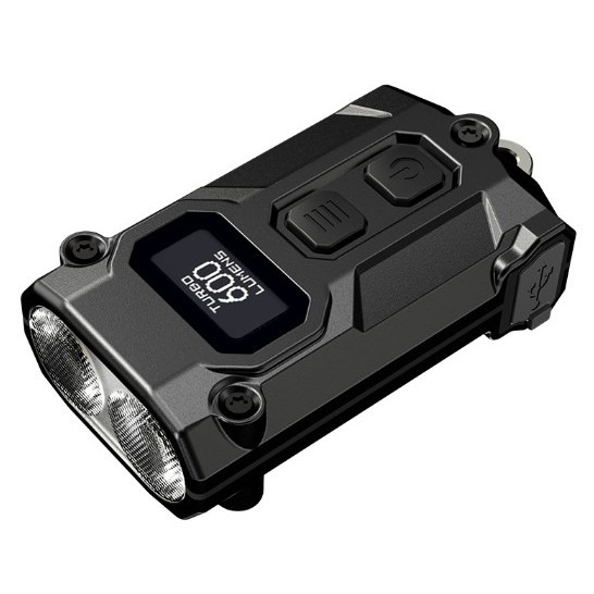 Taskulamp / võtmehoidja Nitecore TINI-3 600lm mitmevärviline, valgusvihu ulatus kuni 90m. USB-C laetav.
