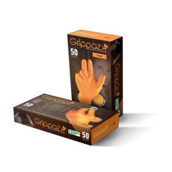 Ühekordsed nitriilkindad Grippaz 246OR, 50tk, paksus 0,15mm, oranžid, suurus 9/L