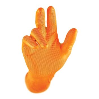 Ühekordsed nitriilkindad Grippaz 246OR, 50tk, paksus 0,15mm, oranžid, suurus 9/L