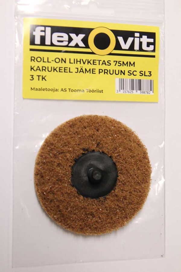 Roll-on lihvketas 75mm karukeel jäme pruun FB SL3 3 tk *