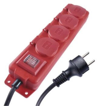 Pikendusjuhe 10 m / 4 pesaga / lüliti / H07RN-F 1.5 mm², IP44