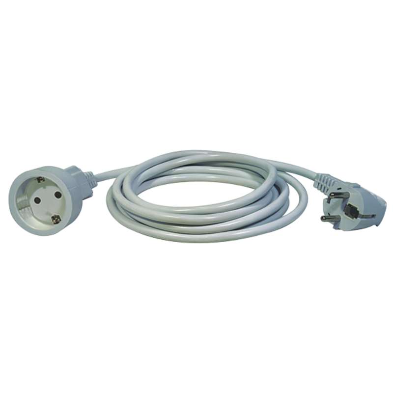 Jätkujuhe 3m H05VV-F3G 1 mm² valge maandusega *