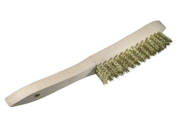 Messinghari gofreeritud 295x145x25mm puitkäepidemega 4 rida 0,3mm *