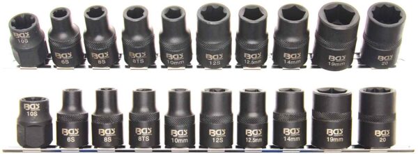 Jõupadrunite 1/2″ komplekt 10 osa hoidikul