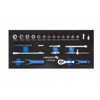 Tööriistakäru komplekt – Padrunvõtmed 1/4″ komplekt 4-14mm 39,5x18cm